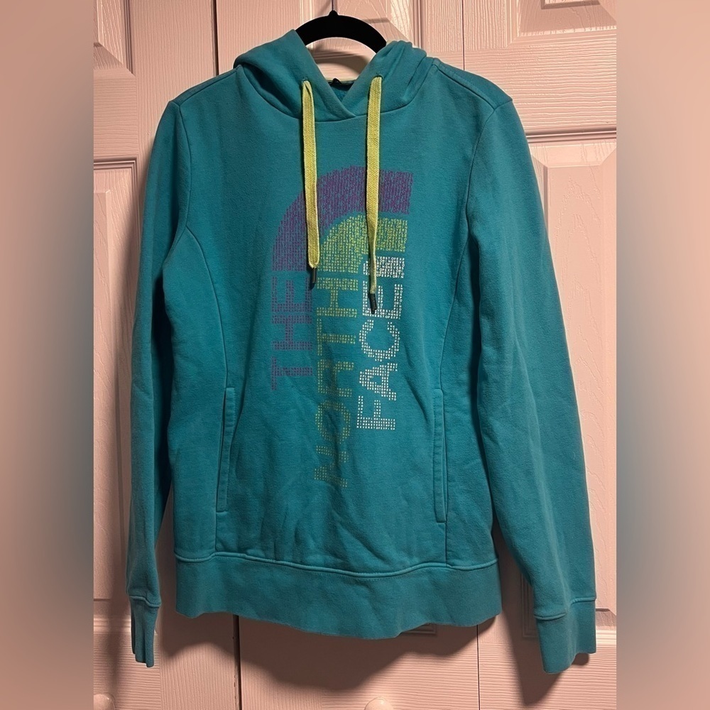 The North Face blue pullover hoodie